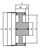 Zwrot pieniędzy Koło pasowe zębate PD35H300 SIT